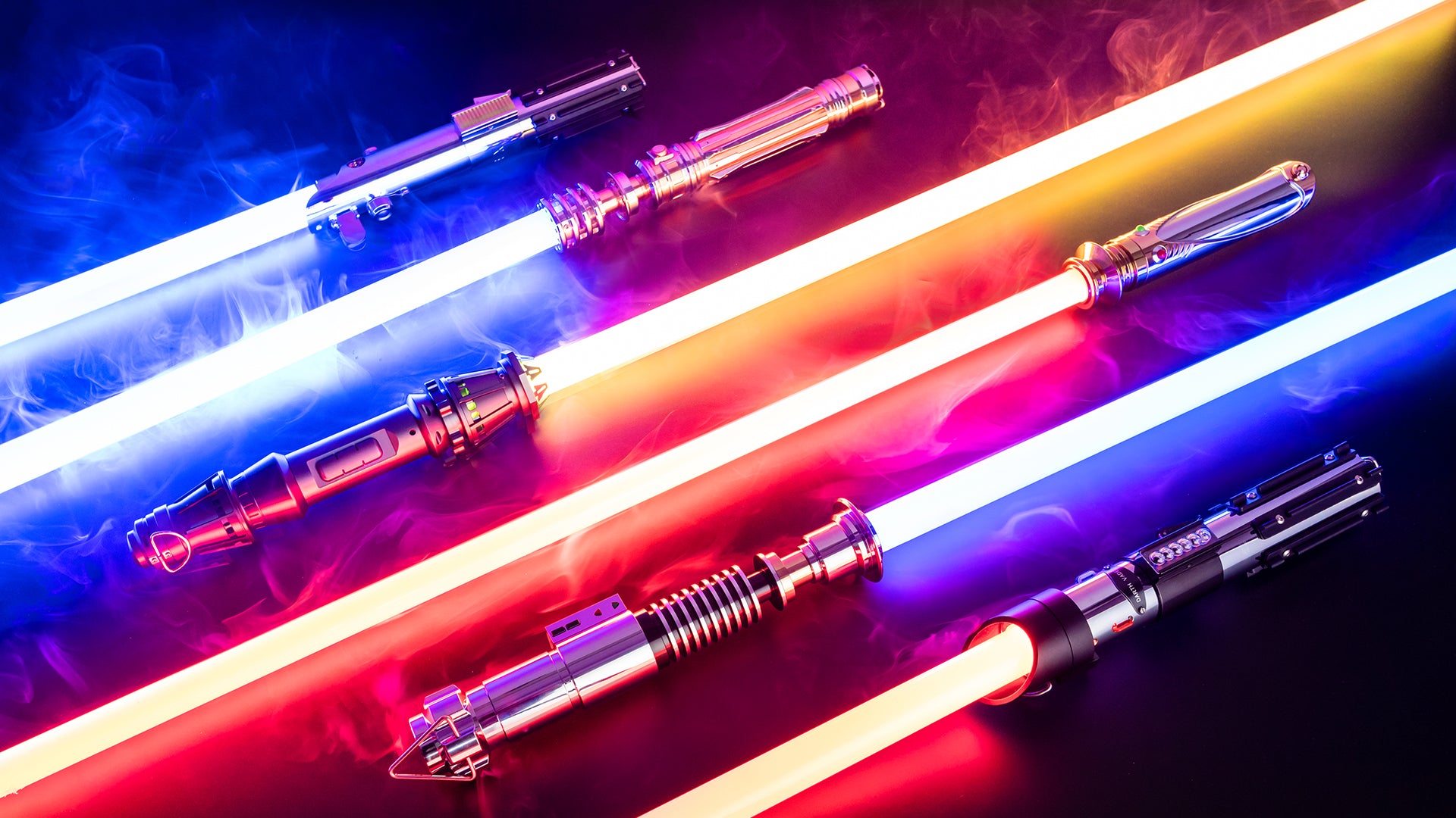 SF・ファンタジー・ホラー SABERTRIO DAEMOS ECLIPSE SILVER BLACK Sabertrio | Daemos Custom Lightsaber & Neopixel Saber